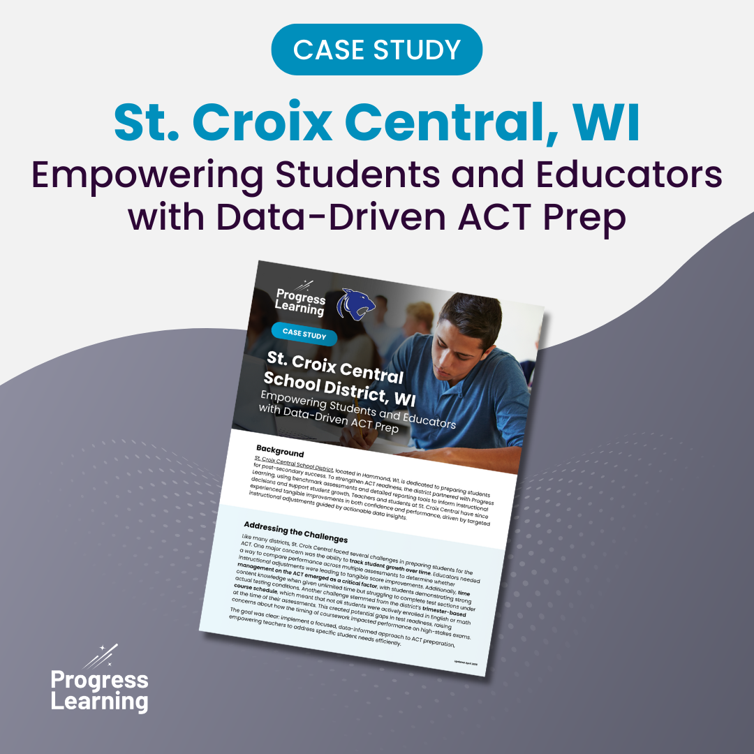 Featured Image for ACT® Case Study: Data-Driven Prep at St. Croix Central School District